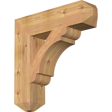 Ekena Millwork Olympic Craftsman Smooth Bracket, Western Red Cedar, 5 1/2"W x 24"D x 24"H BKT06X24X24OLY04SWR